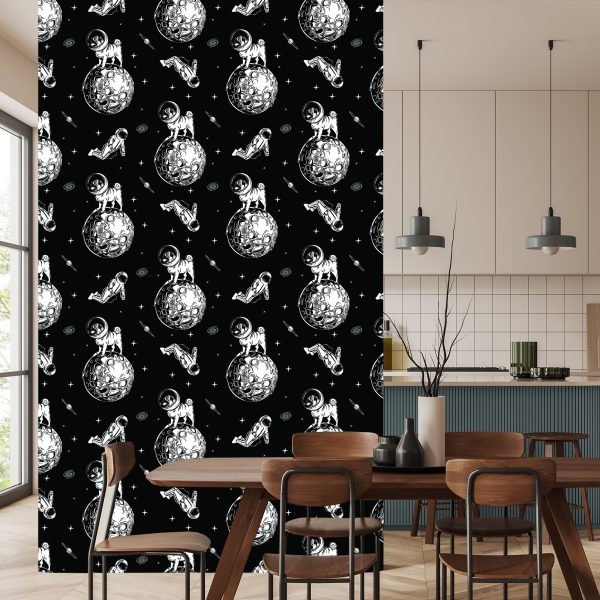 Behang Honden In De Ruimte - Afbeelding 4