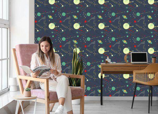 Behang Kleurrijk Universum - Afbeelding 7