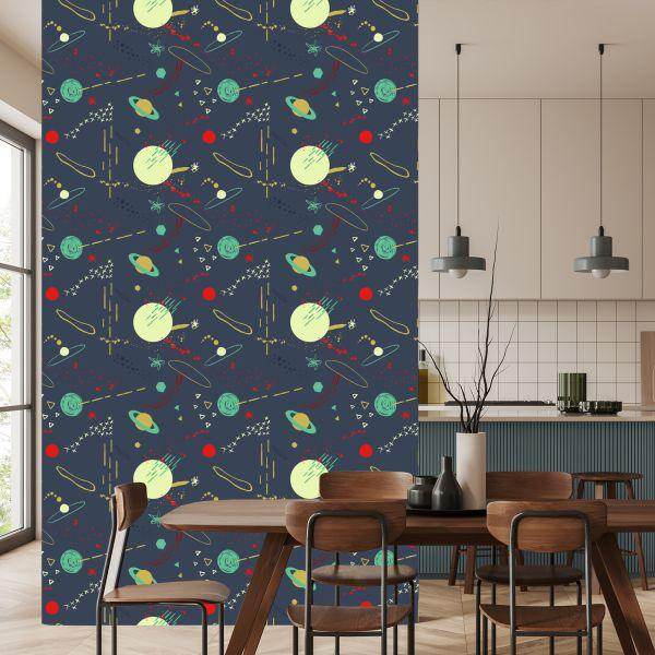 Behang Kleurrijk Universum - Afbeelding 4