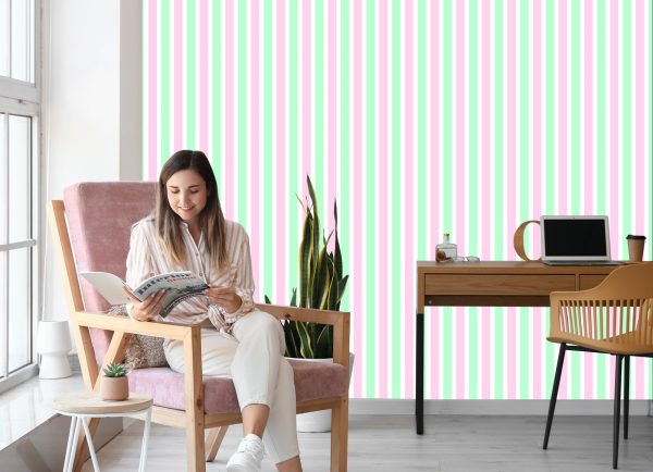 Behang Geometrische Verticale Strepen - Afbeelding 7