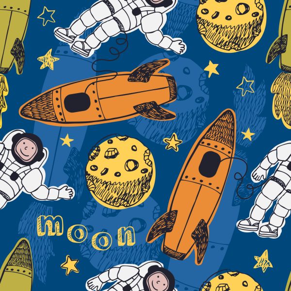 Behang Astronauten Onder De Planeten - Afbeelding 2