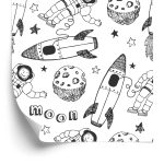 Behang Kosmonauten Onder De Sterren