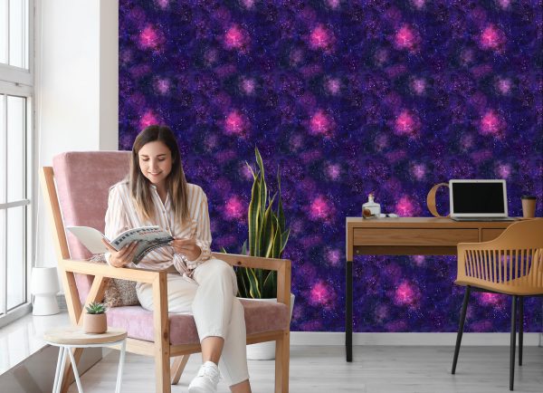 Behang Violet Kosmische Mist - Afbeelding 7