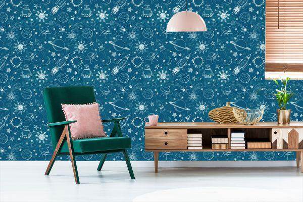 Behang Planeten En Zonnesterren - Afbeelding 6