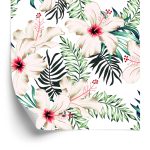 Behang Hibiscus Bloemen