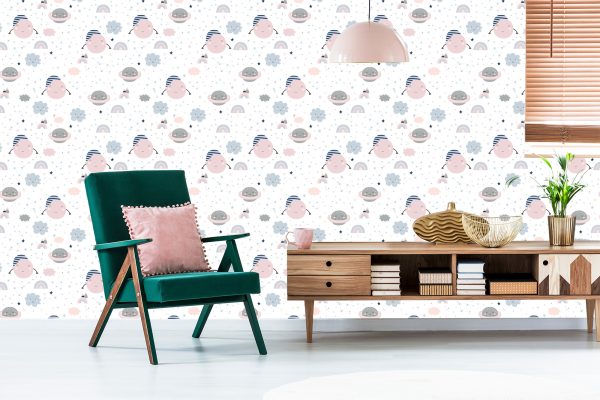 Behang Pastelkleurige Manen En Sterren - Afbeelding 6