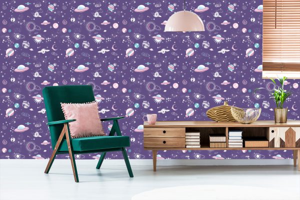 Behang Sterren En Ufo's - Afbeelding 6