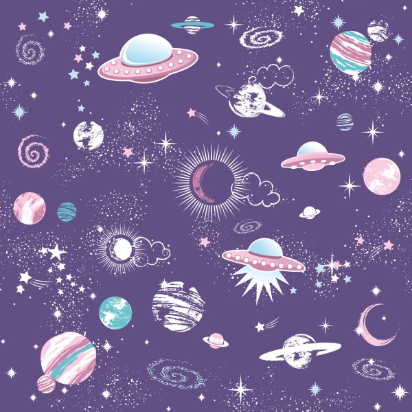 Behang Sterren En Ufo's - Afbeelding 2