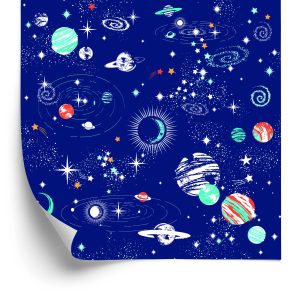 Behang Naar De Jongenskamer, De Planeet, De Kosmos, De Ster