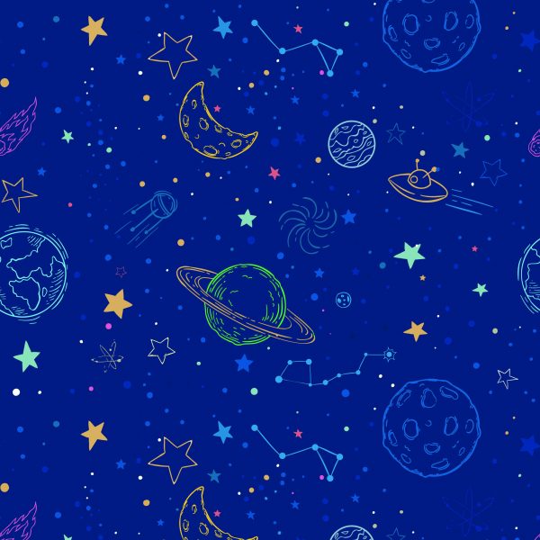 Behang Planeten En Ruimteschepen - Afbeelding 2