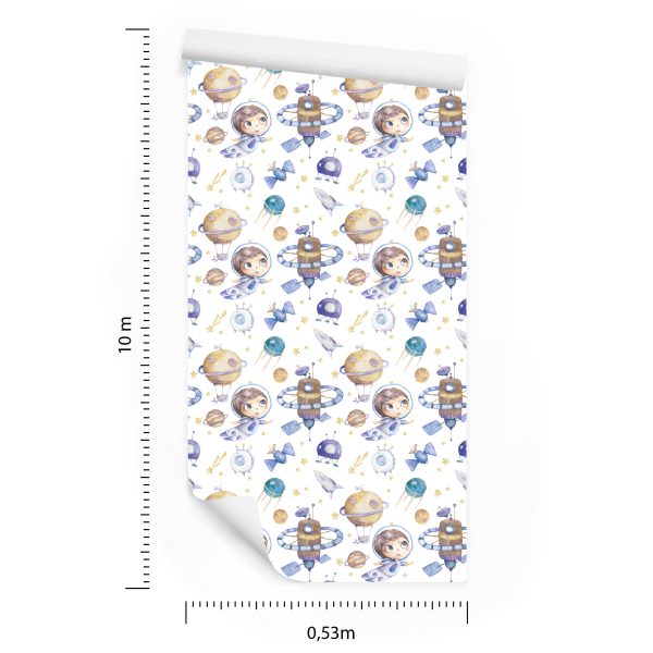 Behang Planeet Ruimte En Kind - Afbeelding 8