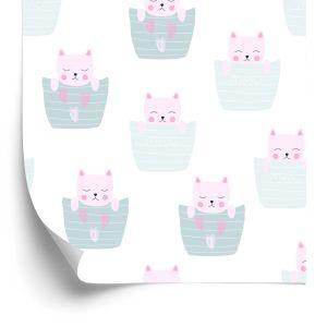 Behang Katten In De Mand