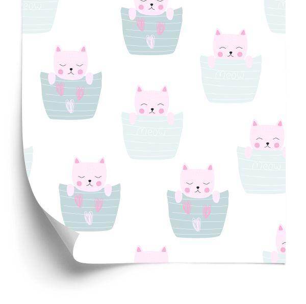 Behang Katten In De Mand