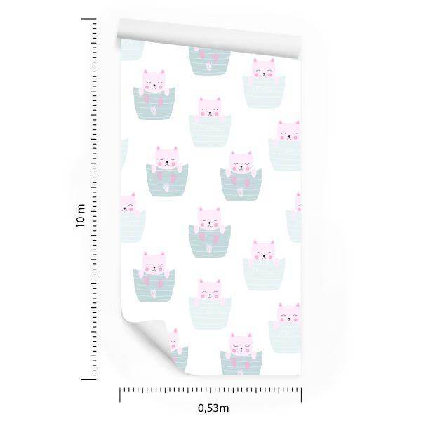Behang Katten In De Mand - Afbeelding 8