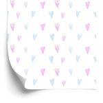 Behang Voor De Meisjeskamer Kleine Pastelkleurige Hartjes