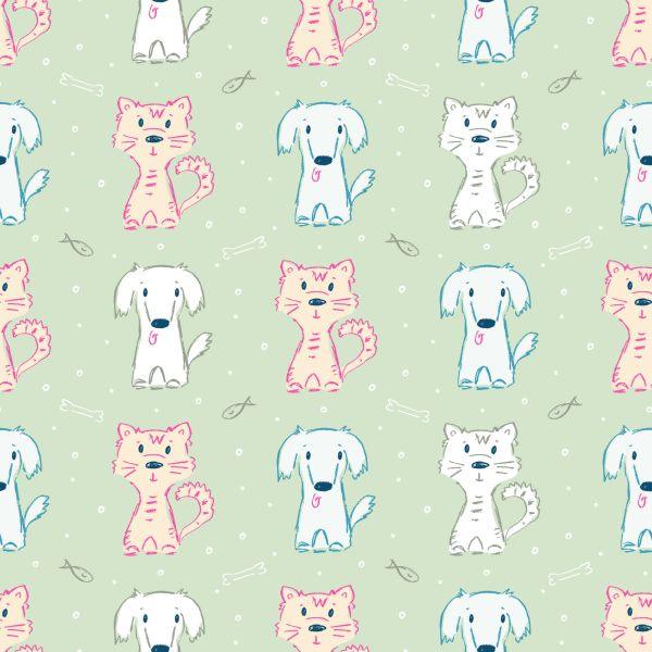 Behang Honden En Kittens - Afbeelding 2