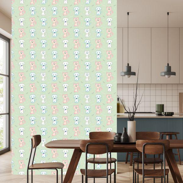 Behang Honden En Kittens - Afbeelding 4