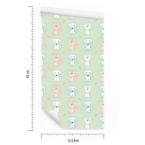 Behang Honden En Kittens - Afbeelding 8