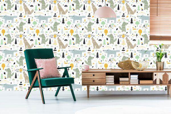 Behang Dieren In Het Bos - Afbeelding 6