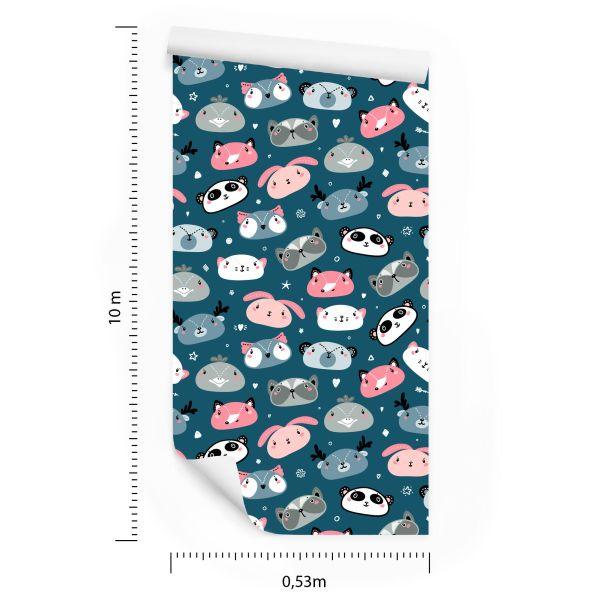 Behang Pastelkleurige Bosdieren - Afbeelding 8