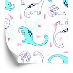 Behang Dinosaurussen En Palmbomen