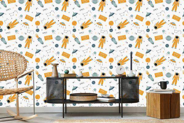 Behang Astronaut In De Ruimte - Afbeelding 5