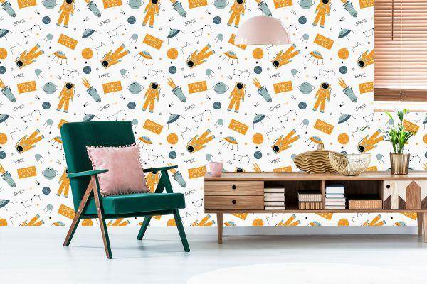 Behang Astronaut In De Ruimte - Afbeelding 6