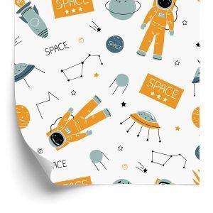 Behang Astronaut In De Ruimte