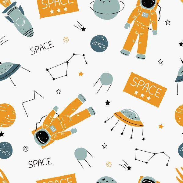 Behang Astronaut In De Ruimte - Afbeelding 2