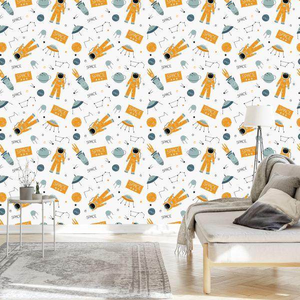 Behang Astronaut In De Ruimte - Afbeelding 3