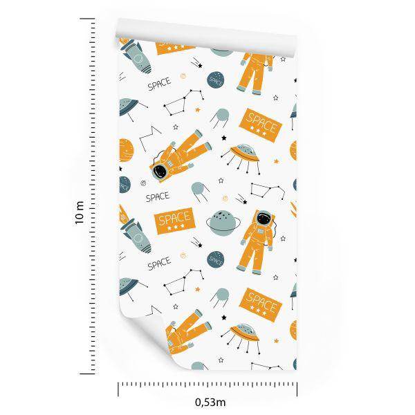 Behang Astronaut In De Ruimte - Afbeelding 8