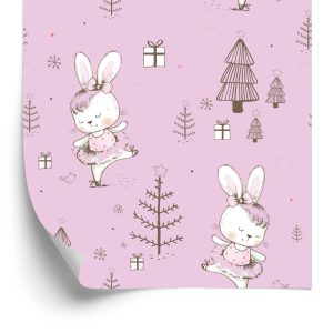 Behang Babykonijnen, Vogels, Dieren, Bomen