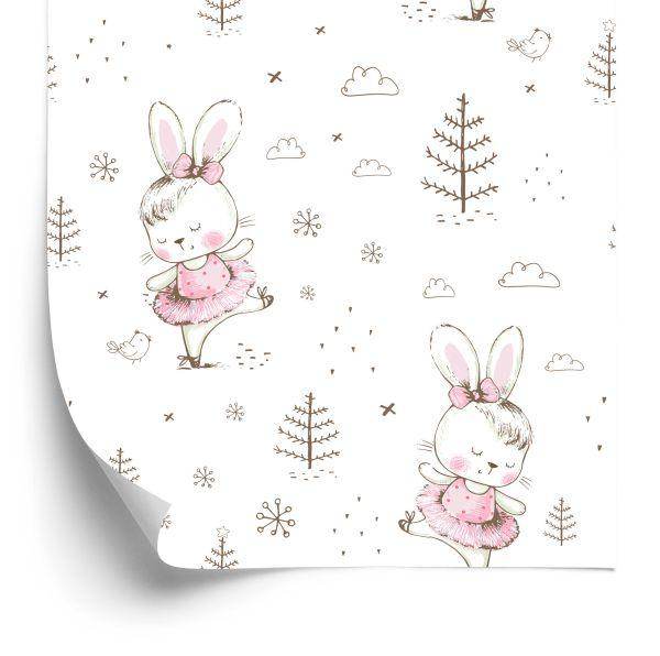 Behang Into The Girl's Room Dancing Bunny