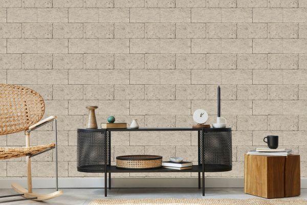 Behang Beige Baksteen - Afbeelding 5