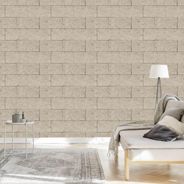 Behang Beige Baksteen - Afbeelding 3