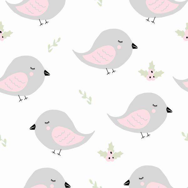 Behang Vogels En Planten - Afbeelding 2