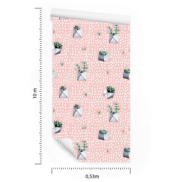 Behang Cactussen In Potten - Afbeelding 8