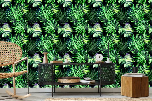 Behang Tropische Monstera Bladeren - Afbeelding 5