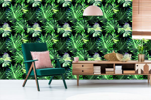 Behang Tropische Monstera Bladeren - Afbeelding 6