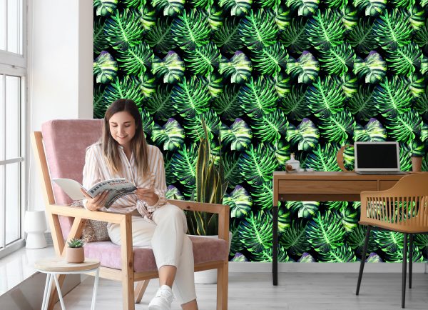 Behang Tropische Monstera Bladeren - Afbeelding 7