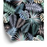 Behang Tropische Palmbladeren