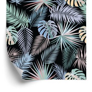 Behang Tropische Palmbladeren