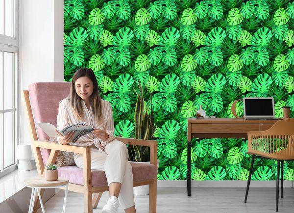 Behang Monstera Vertrekt - Afbeelding 7