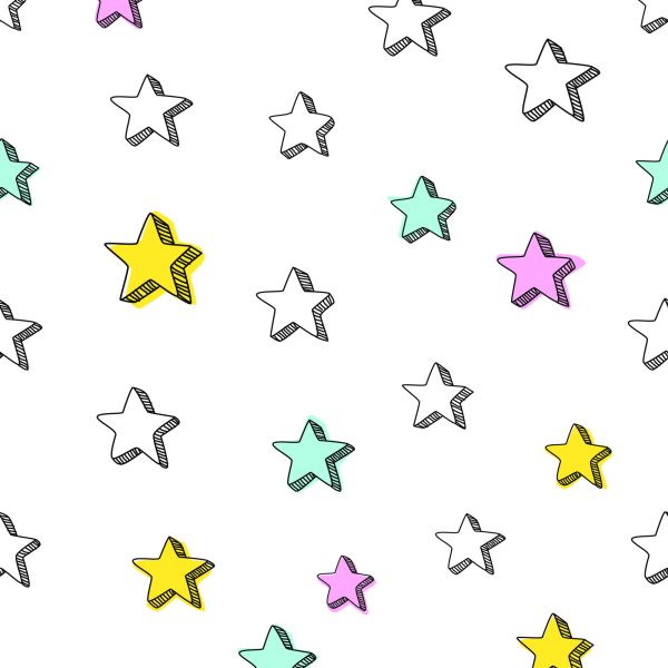 Behang Voor Kinderen - Kleurrijke Sterren - Afbeelding 2
