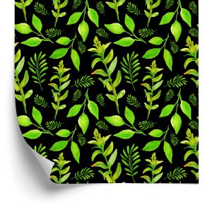 Behang Bosbladeren Met Planten