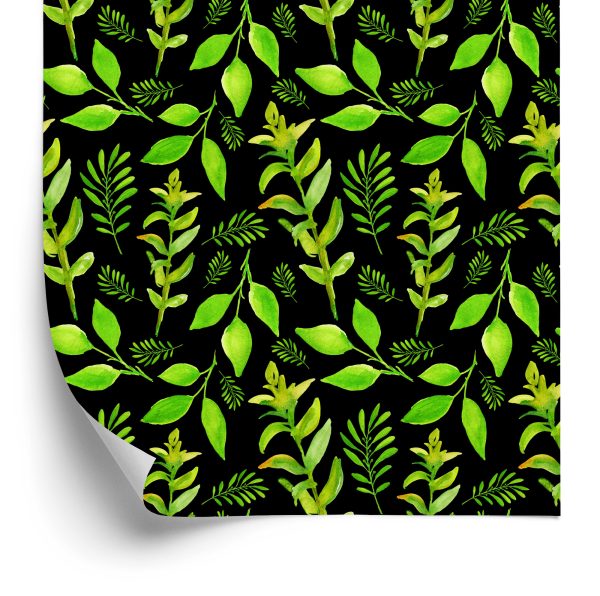 Behang Bosbladeren Met Planten
