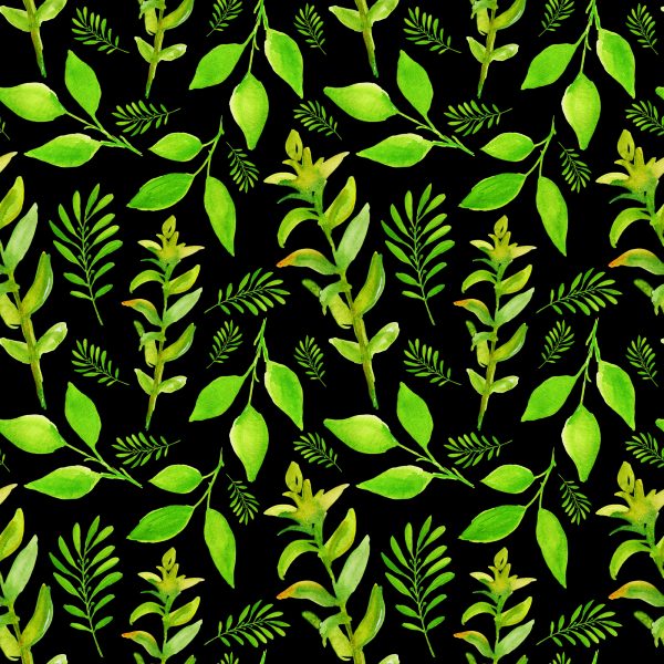 Behang Bosbladeren Met Planten - Afbeelding 2