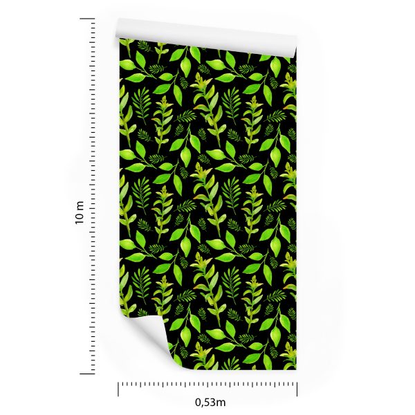 Behang Bosbladeren Met Planten - Afbeelding 8