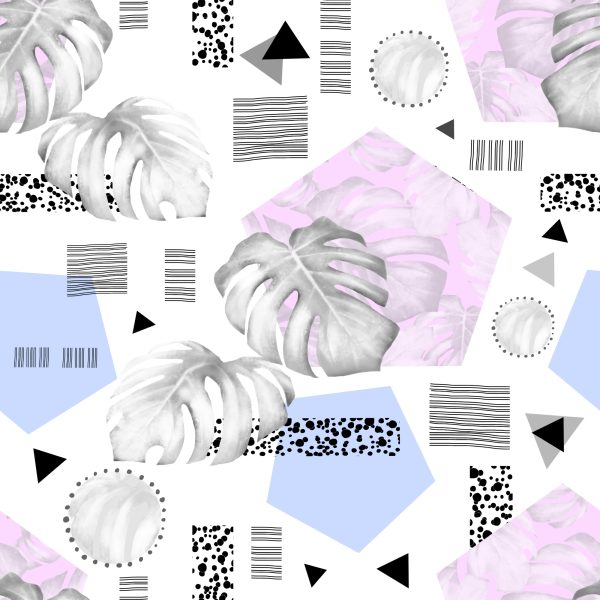 Behang Moderne Geometrische Bladeren - Afbeelding 2