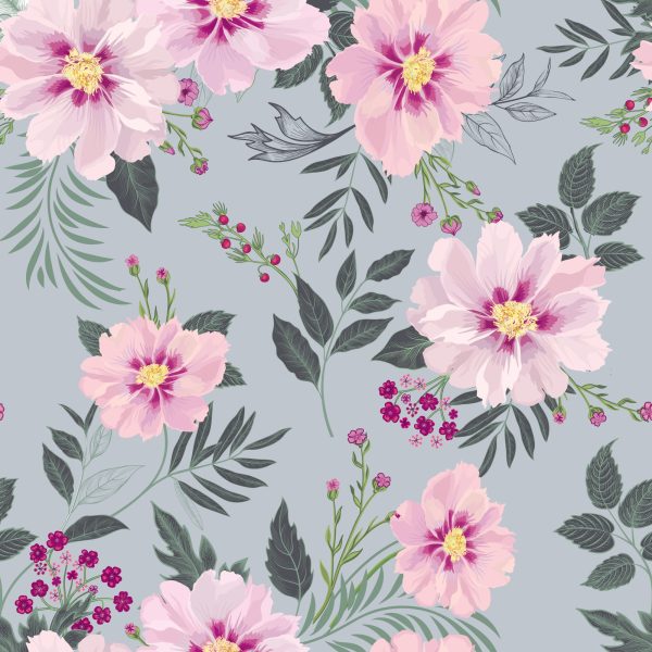 Behang Prachtige Bloeiende Bloemen - Afbeelding 2